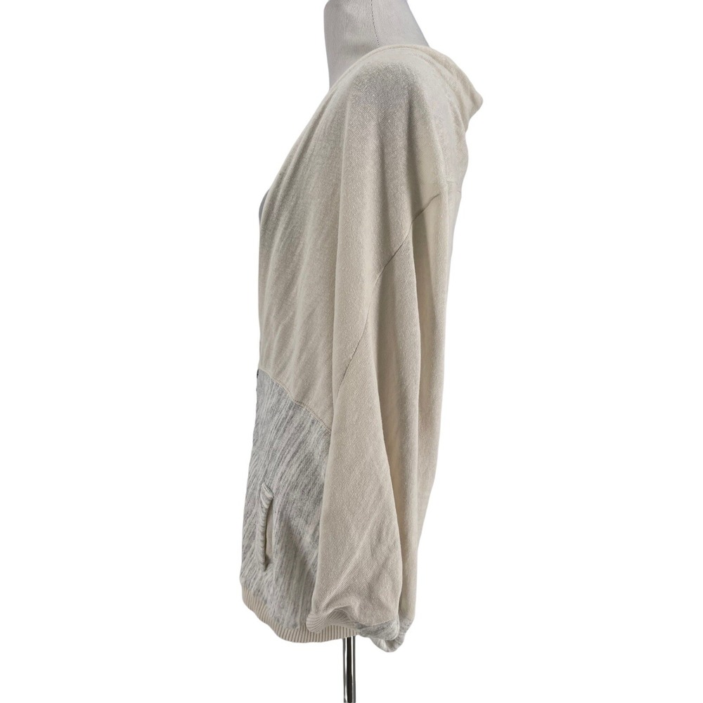 Moth Anthropologie Austral Cocoon Dolan Sleeve Linen Zip Up Cardigan Size Medium - Picture 2 of 5